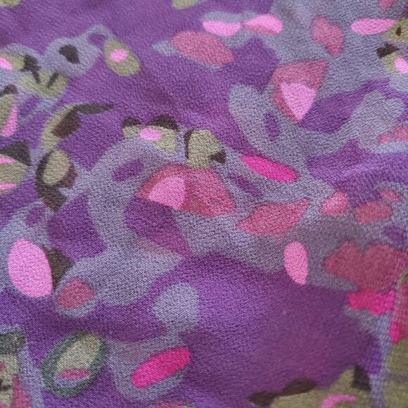 Jessica Art Deco Abstract Pattern Ruffle Front Button Down Blouse - Picture 6 of 11